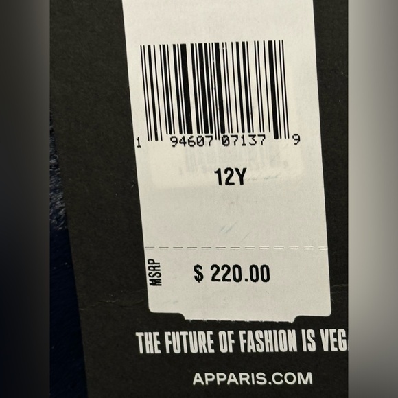 NWT Apparis Girls Billie Faux Fur Jacket Stand Collar Navy Blue - Picture 9 of 9